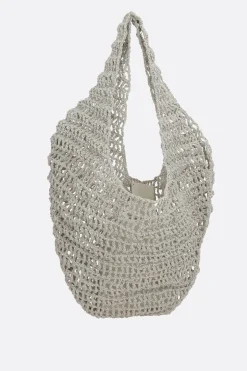 Borse A Mano>MAEDEN Market Net in pelle crochet Neutro
