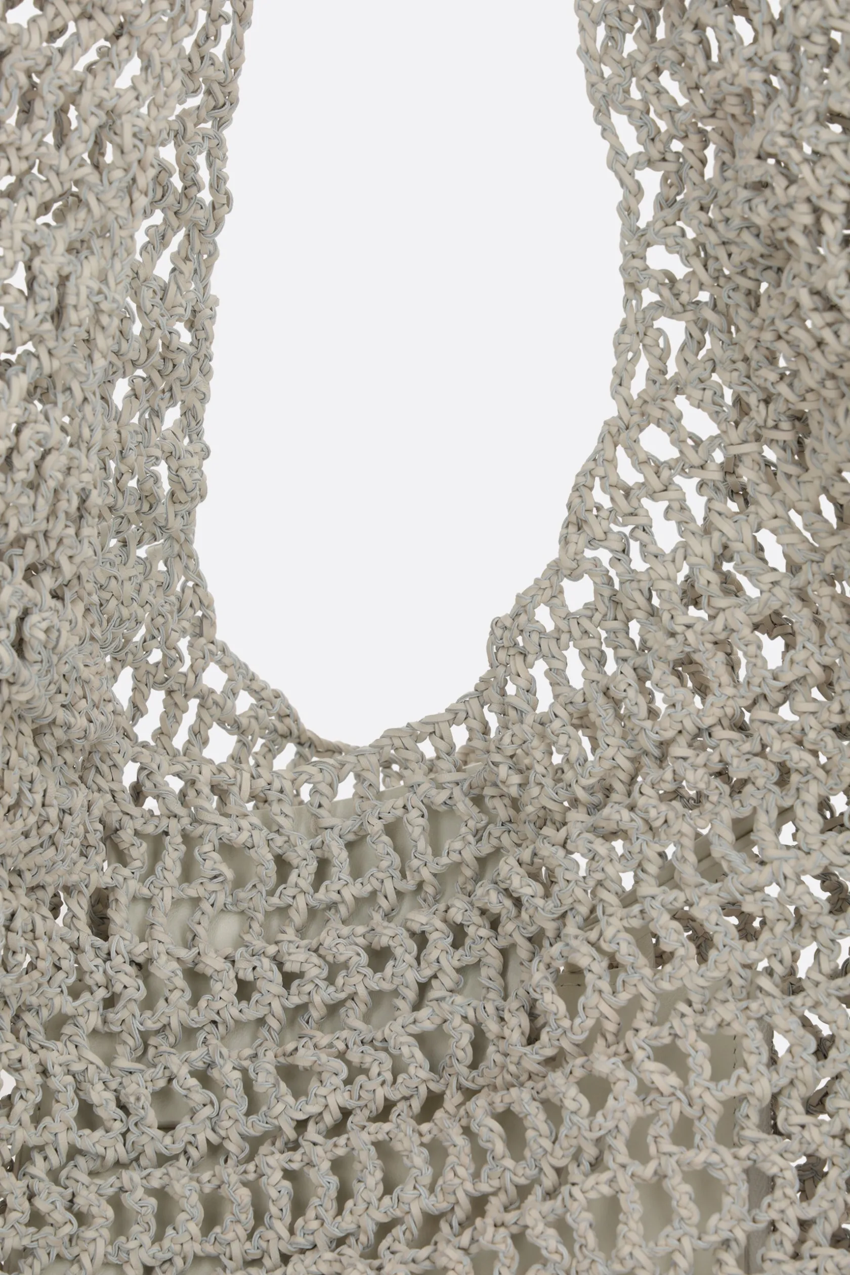 Borse A Mano>MAEDEN Market Net in pelle crochet Neutro