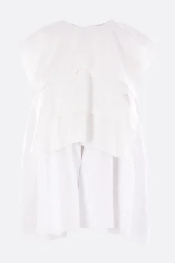 Abiti>HODAKOVA mini abito smanicato Darling in cotone e lino Bianco
