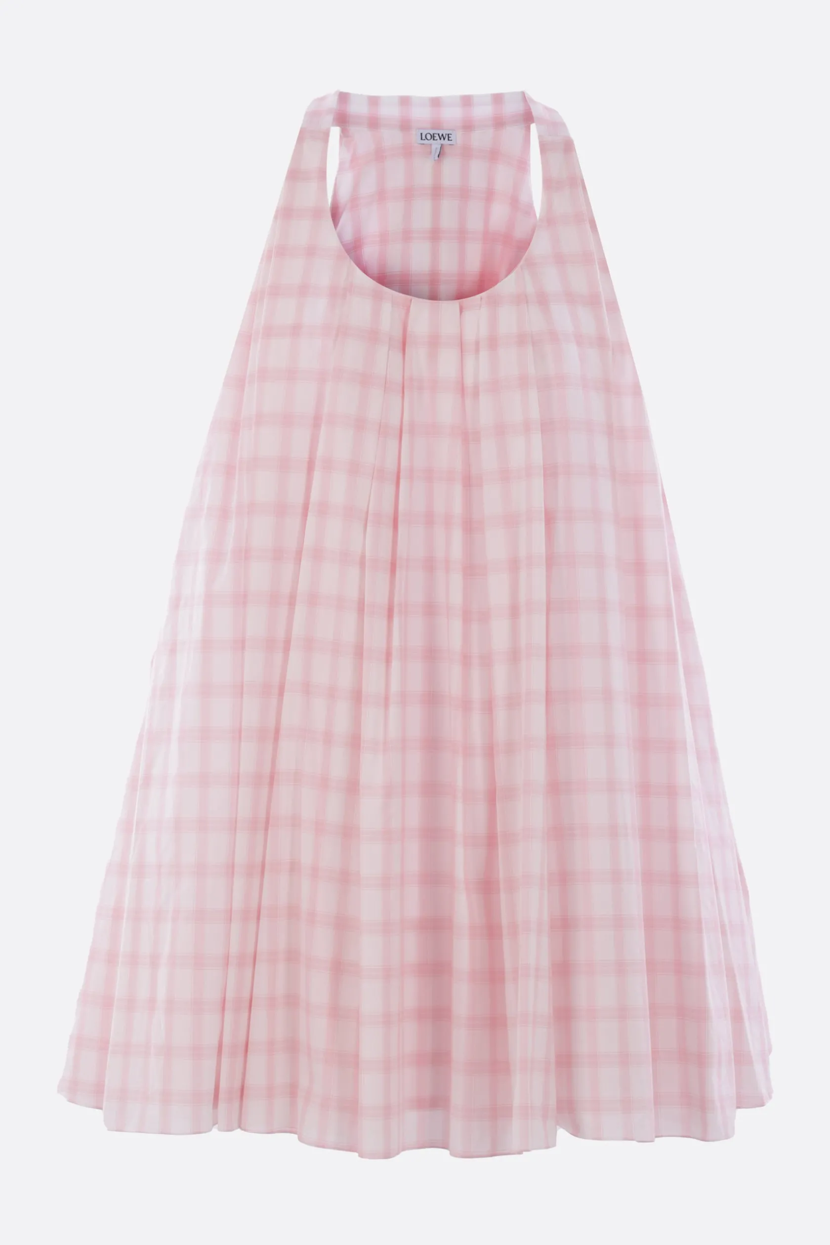 Abiti>LOEWE miniabito in cotone a quadri Rosa