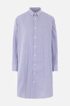 Abiti>SACAI miniabito in popeline a righe Blu