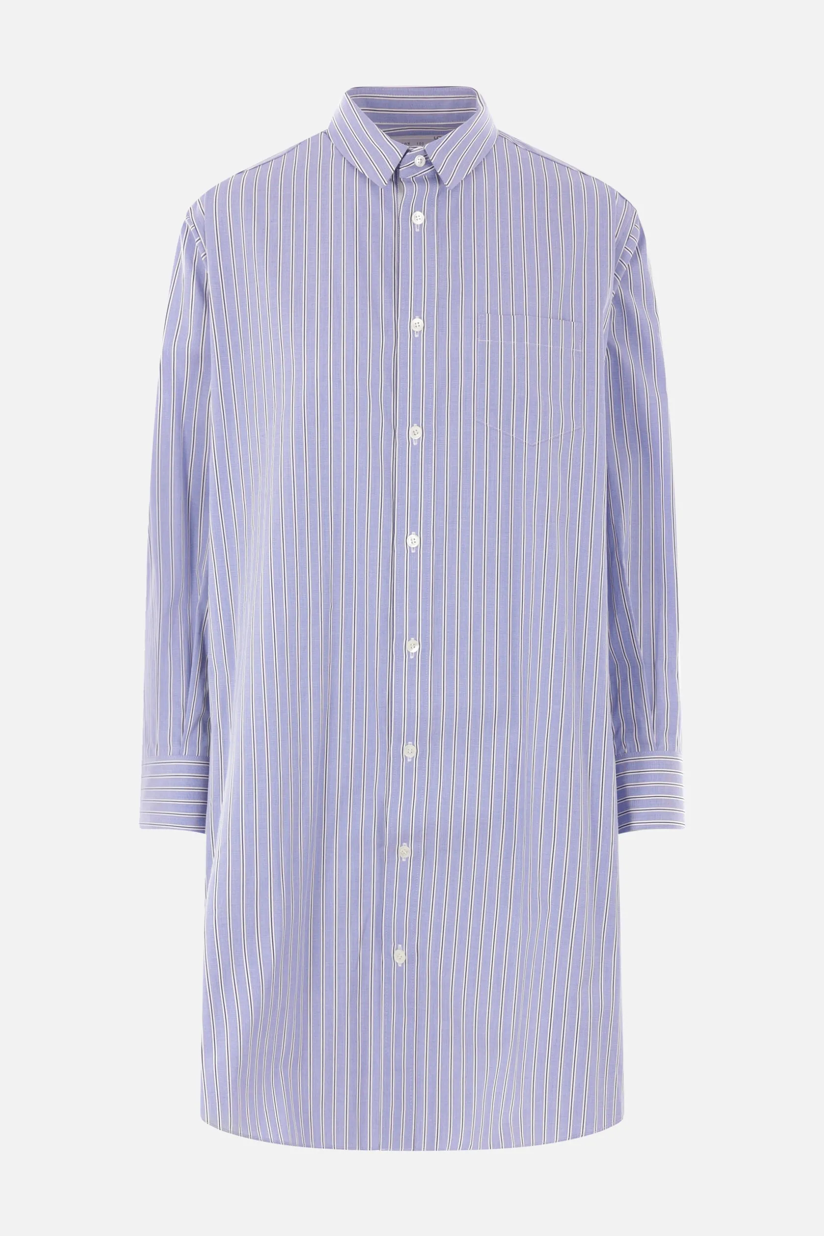 Abiti>SACAI miniabito in popeline a righe Blu