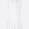 Abiti>THOM BROWNE miniabito smanicato in piquet Bianco