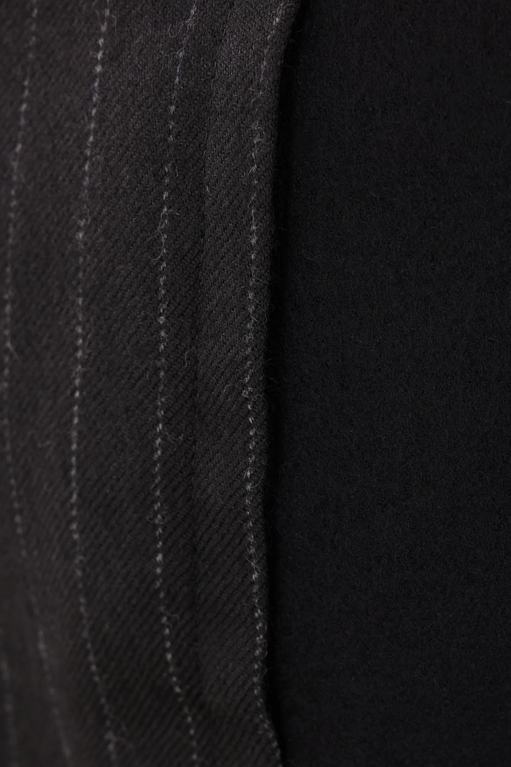 Gonne>SACAI minigonna asimmetrica in lana gessata Nero