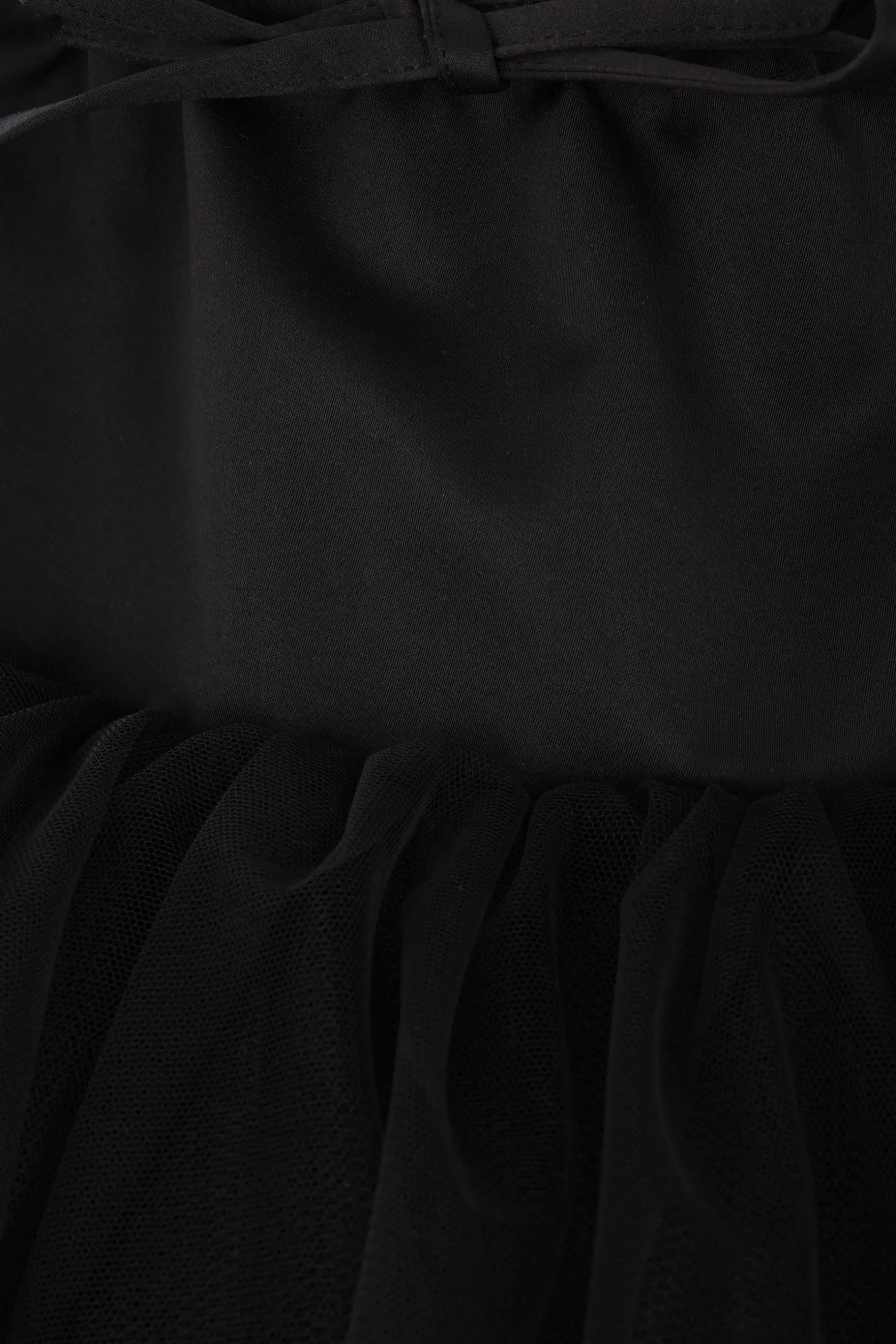 Gonne>SIMONE ROCHA minigonna in tulle e raso Nero