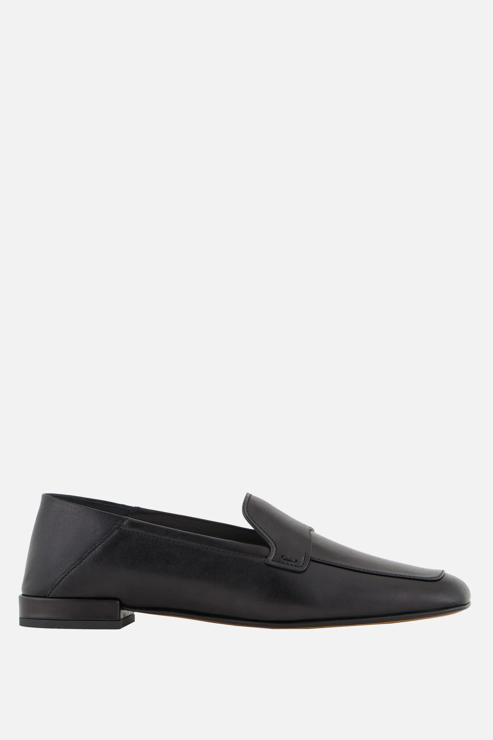 Scarpe Basse>GIORGIO ARMANI - 10 CORSO COMO mocassino in pelle liscia Nero