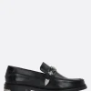 Mocassini E Slippers>TOGA VIRILIS mocassino in pelle liscia con fibbia Nero