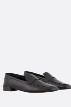 Scarpe Basse>GIORGIO ARMANI - 10 CORSO COMO mocassino in pelle liscia Nero