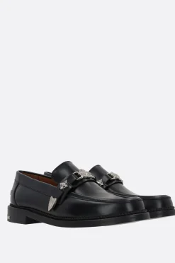 Mocassini E Slippers>TOGA VIRILIS mocassino in pelle liscia con fibbia Nero