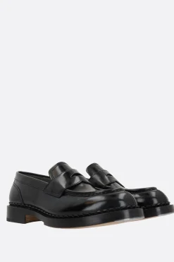 Mocassini E Slippers>SANTONI X 10 CORSO COMO mocassino in pelle lucida Nero