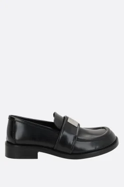 Scarpe Basse>ACNE STUDIOS mocassino in pelle spazzolata Nero