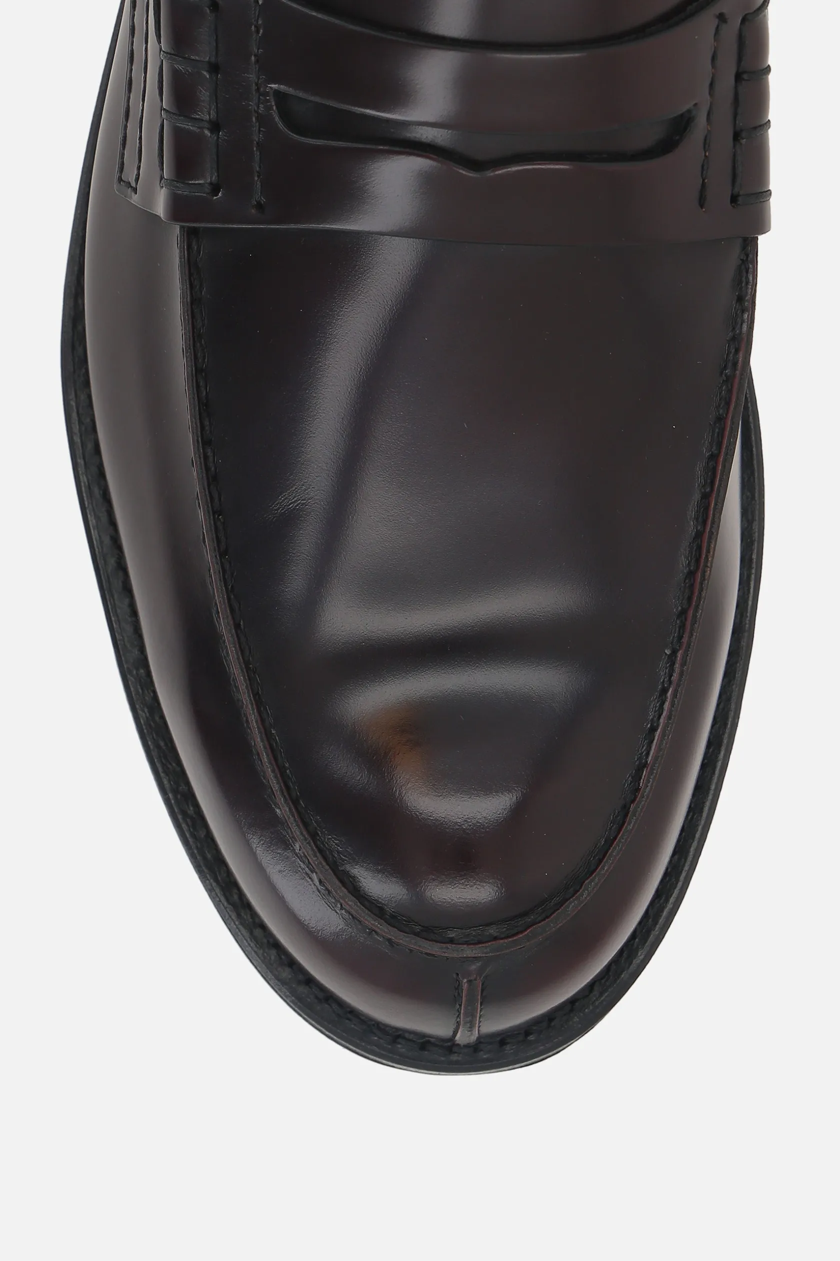 Mocassini E Slippers>CHURCH'S mocassino Pembrey in pelle Bookbinder Rosso