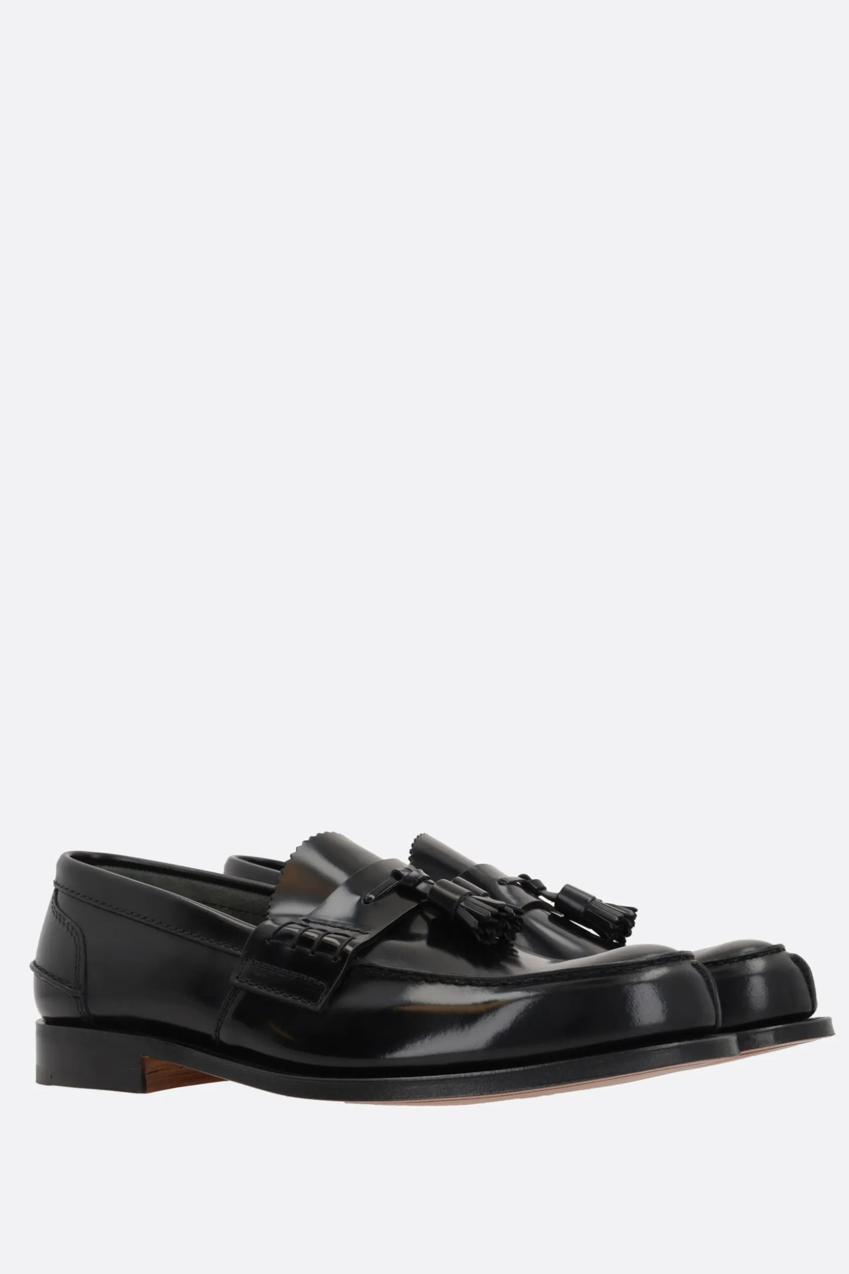 Mocassini E Slippers>CHURCH'S mocassino Tiverton in pelle Bookbinder fumé Nero