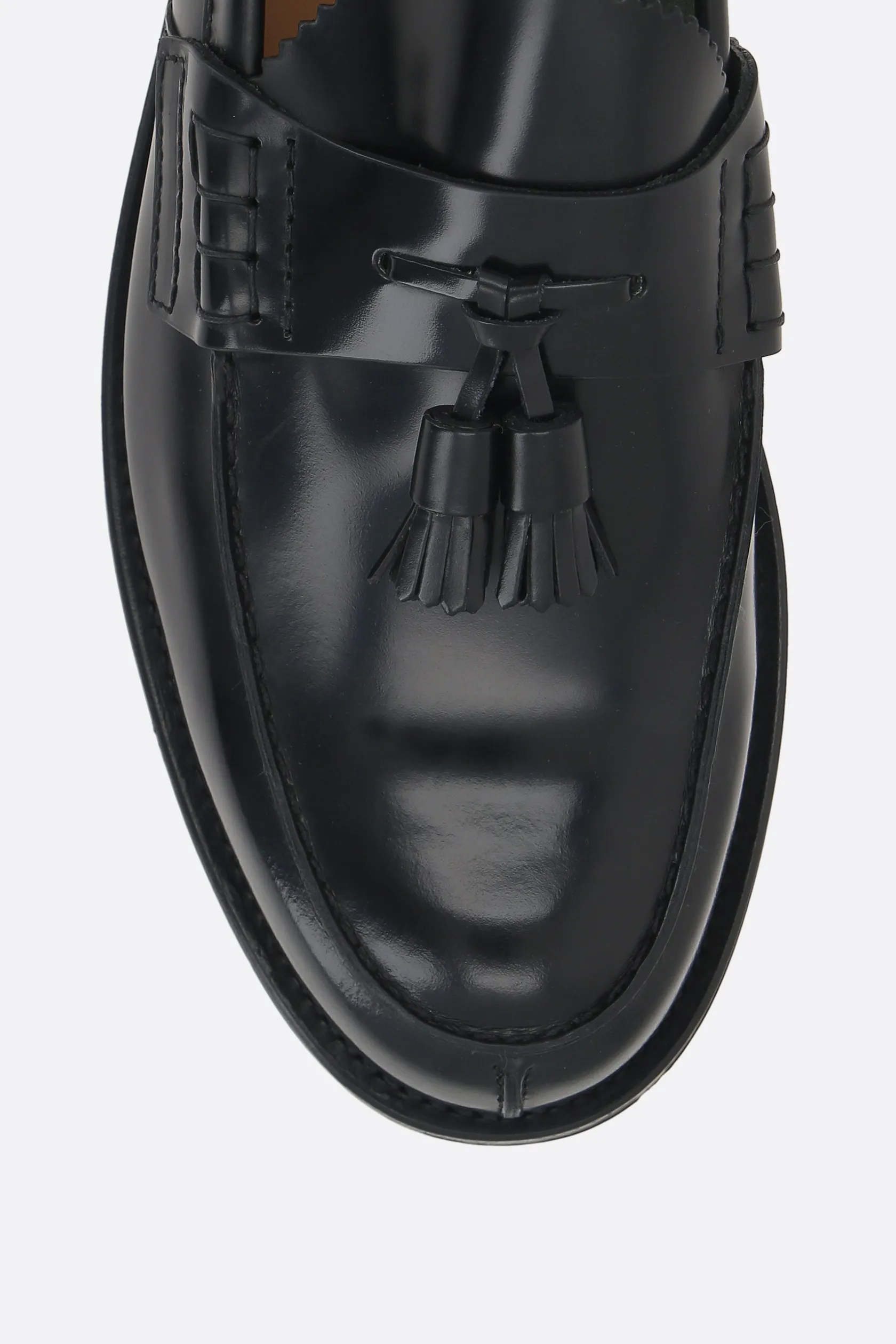 Mocassini E Slippers>CHURCH'S mocassino Tiverton in pelle Bookbinder fumé Nero
