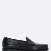 Mocassini E Slippers>G.H. BASS & CO mocassino Weejuns Larson in pelle spazzolata Nero