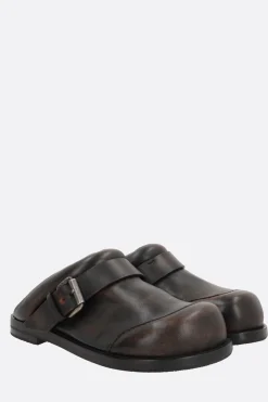 Scarpe Basse>ACNE STUDIOS mule con fibbia in pelle lucida Marrone