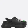 Mocassini E Slippers>BALENCIAGA mule Crocs™ Jibbitz™ in gomma con charm Nero