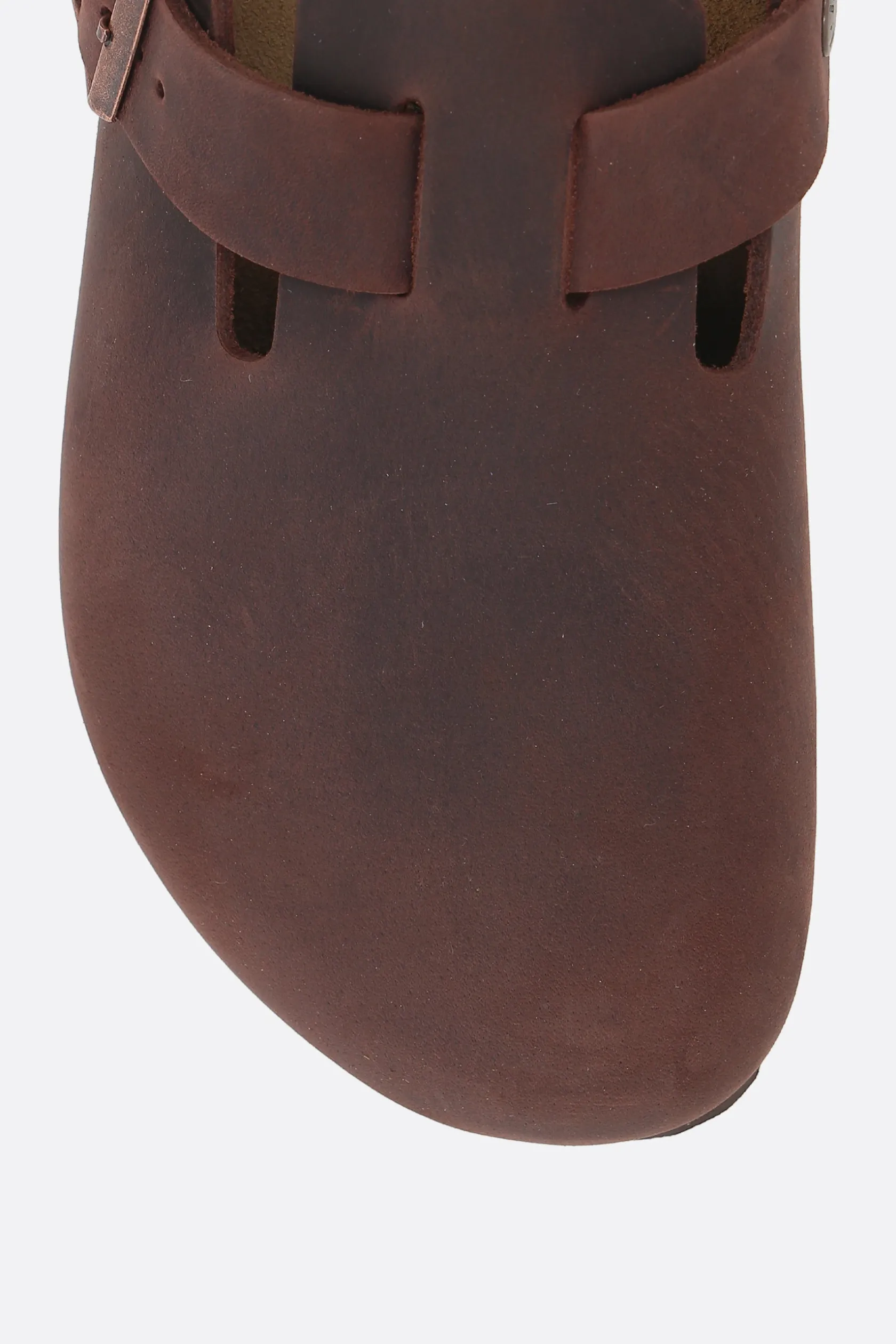Sandali>BIRKENSTOCK mule flat Boston BS in nubuck (Narrow Fit) Marrone