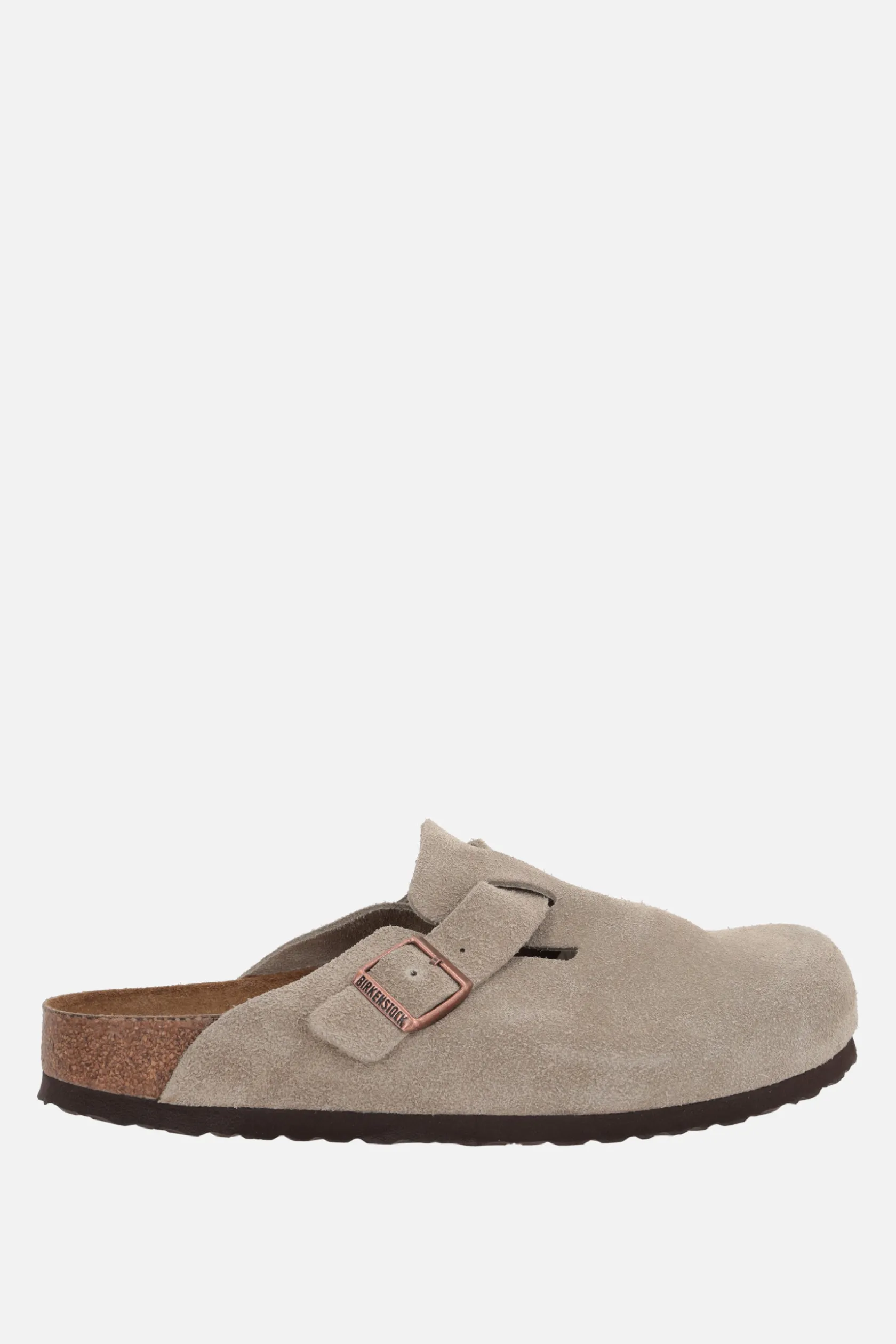 Mocassini E Slippers>BIRKENSTOCK mule flat Boston BS in suede (Narrow Fit) Neutro