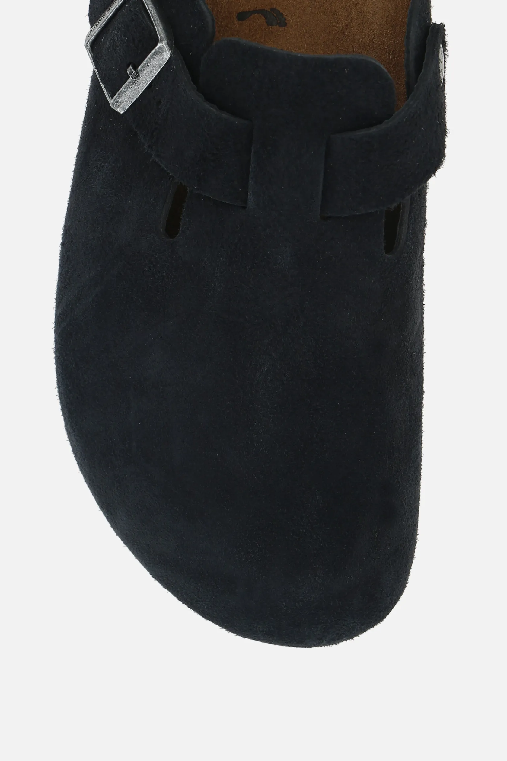 Mocassini E Slippers>BIRKENSTOCK mule flat Boston BS in suede (Narrow Fit) Nero