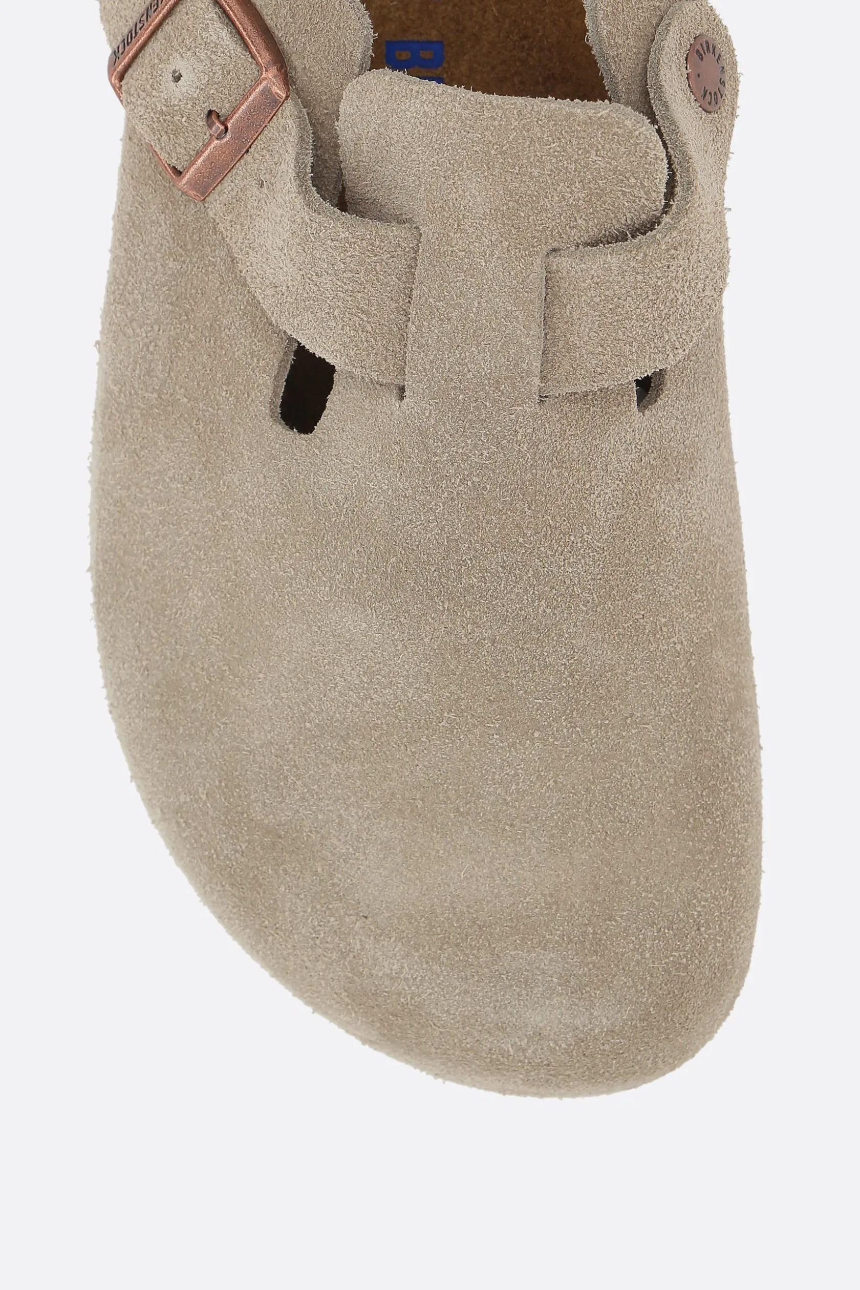 Mocassini E Slippers>BIRKENSTOCK mule flat Boston BS in suede (Narrow Fit) Neutro