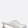 Décolletés E Slingbacks>LOEWE mule Toy in nappa laminata Argento