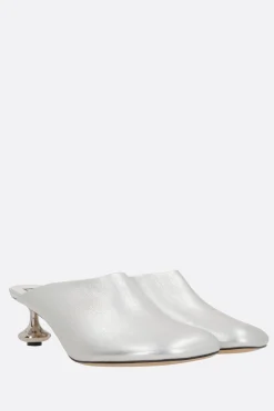 Décolletés E Slingbacks>LOEWE mule Toy in nappa laminata Argento