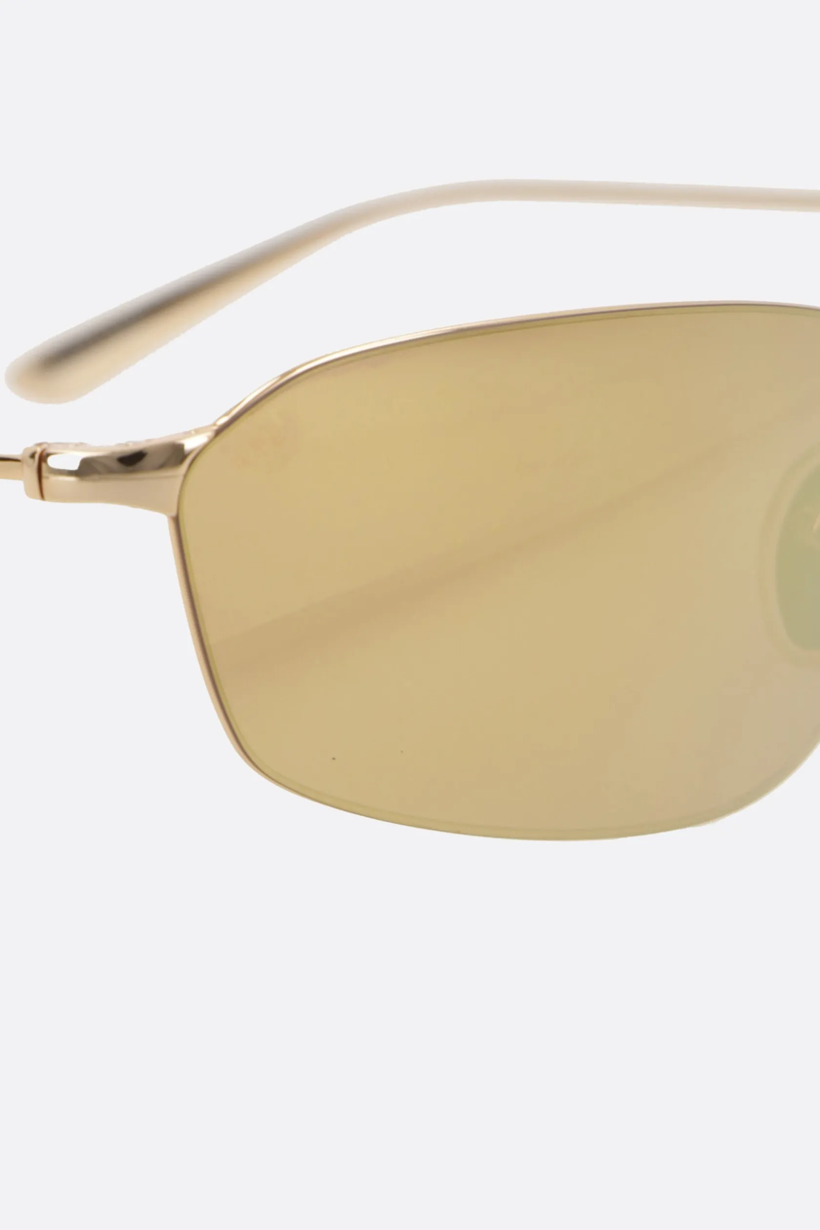 Accessori Da Indossare>BALENCIAGA occhiale da sole Invis 2 Oval in metallo Oro