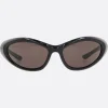 Accessori Da Indossare>BALENCIAGA occhiale da sole Sporty B Round in acetato Nero