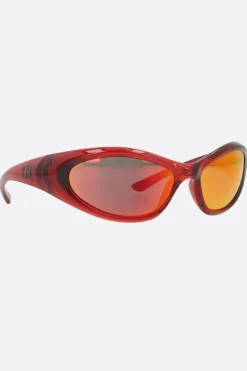 Accessori Da Indossare>BALENCIAGA occhiale da sole Sporty B Round in acetato Rosso