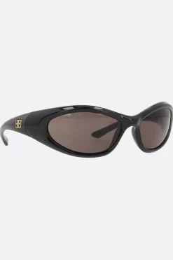 Accessori Da Indossare>BALENCIAGA occhiale da sole Sporty B Round in acetato Nero