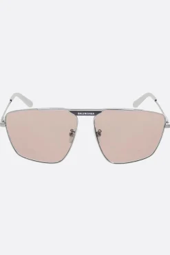 Accessori Da Indossare>BALENCIAGA occhiale da sole TAG 2.0 Navigator Marrone