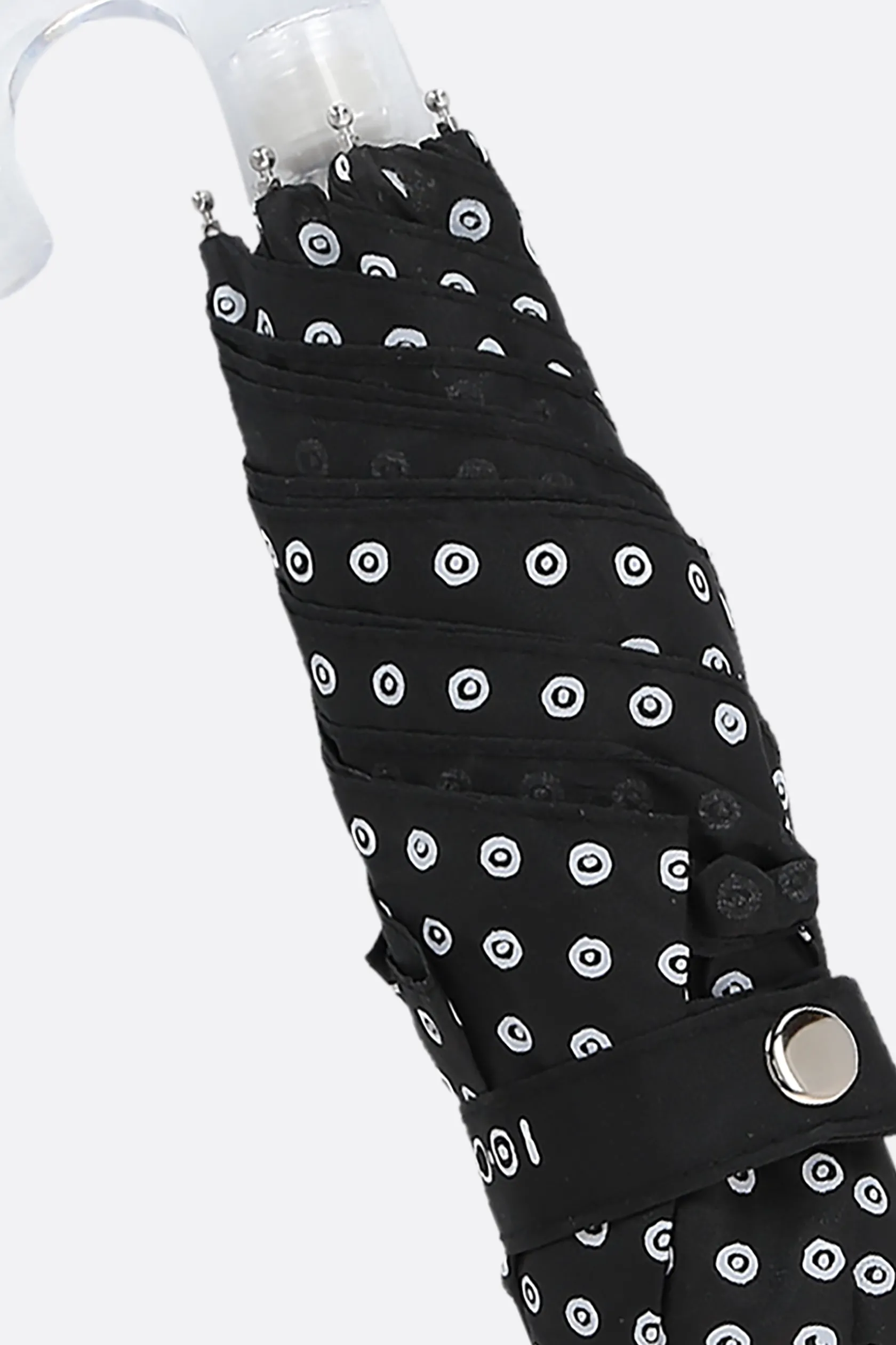 Lifestyle>10 CORSO COMO ombrello tascabile in nylon stampa cerchi micro Nero