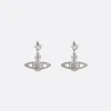 Gioielli>VIVIENNE WESTWOOD orecchini Mini Bas Relief in ottone con cristalli Multicolor