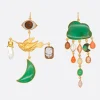 Gioielli>GRAINNE MORTON orecchini pendenti Bird and Cloud Multicolor