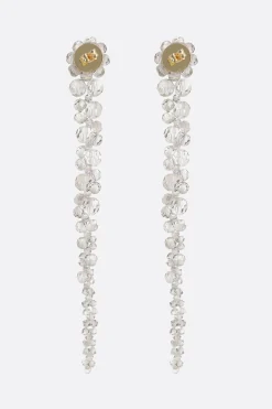 Gioielli>SIMONE ROCHA orecchini pendenti con cristalli Grigio