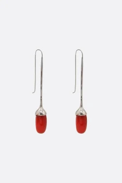 Gioielli>SOPHIE BUHAI orecchini pendenti in argento con corniola Rosso