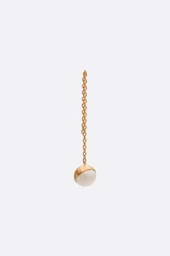Gioielli>SHIHARA orecchino singolo Half Pearl Chain 45° Oro