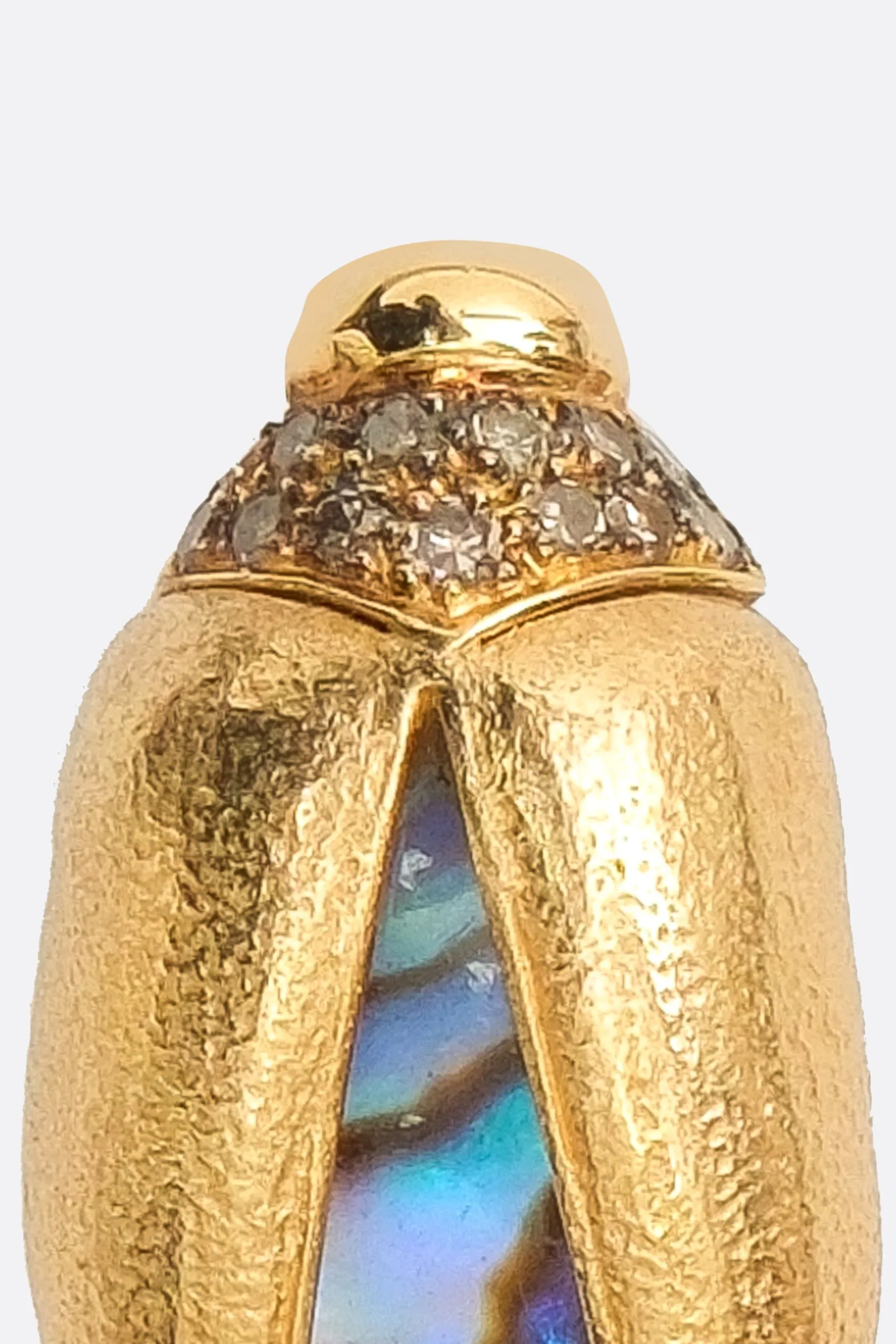 Gioielli>BIBI VAN DER VELDEN orecchino singolo Mini Scarab Abalone Fly Wings Oro