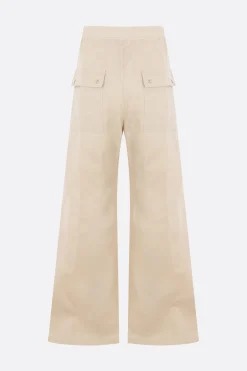 Pantaloni>RICK OWENS pantalone a gamba ampia Bela in lino Bianco