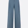 Pantaloni>ALBERTO BIANI pantalone a gamba ampia in cotone Blu