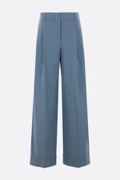 Pantaloni>ALBERTO BIANI pantalone a gamba ampia in cotone Blu