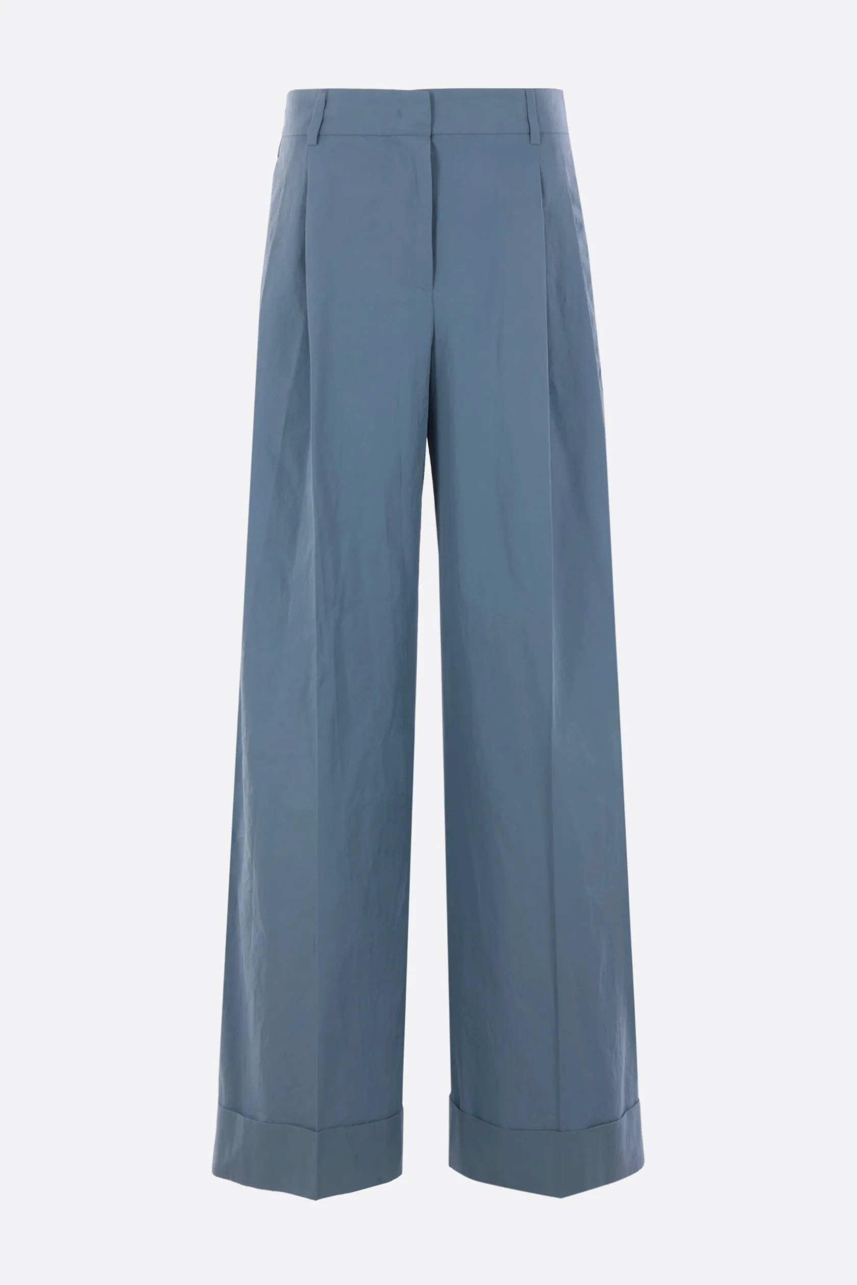 Pantaloni>ALBERTO BIANI pantalone a gamba ampia in cotone Blu