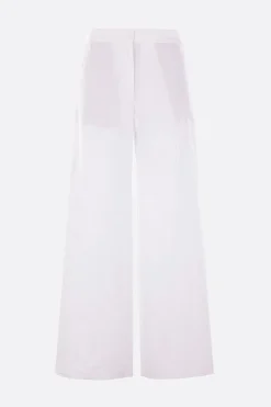 Pantaloni>ALBERTO BIANI pantalone a gamba ampia in cotone Bianco