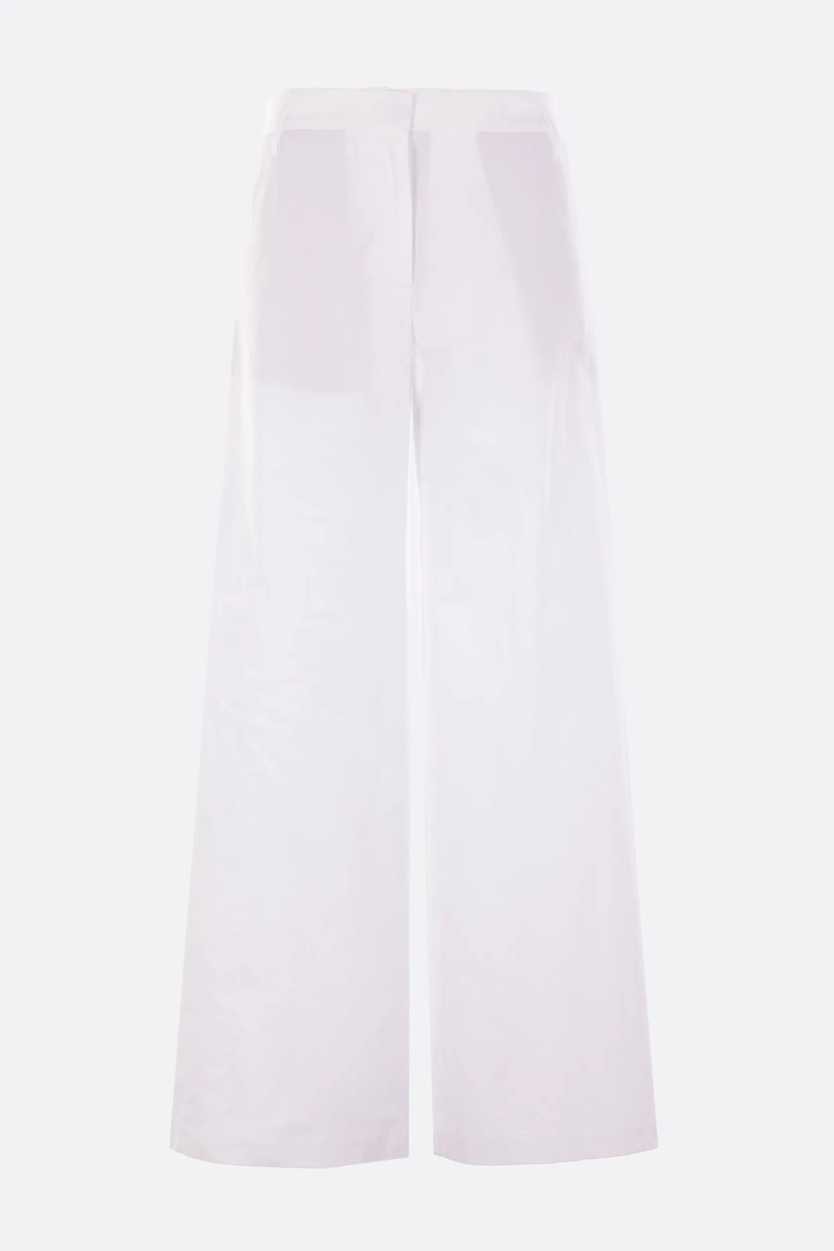 Pantaloni>ALBERTO BIANI pantalone a gamba ampia in cotone Bianco
