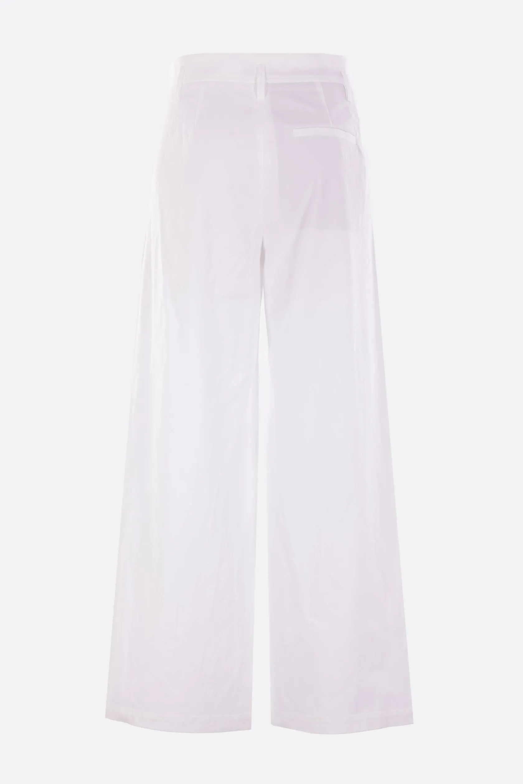 Pantaloni>ALBERTO BIANI pantalone a gamba ampia in cotone Bianco
