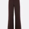 Pantaloni>SÉFR pantalone a gamba ampia Jiro in twill Marrone
