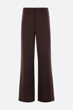 Pantaloni>SÉFR pantalone a gamba ampia Jiro in twill Marrone