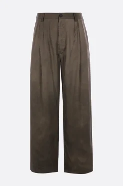 Pantaloni>ZIGGY CHEN pantalone a gamba dritta in misto seta Grigio