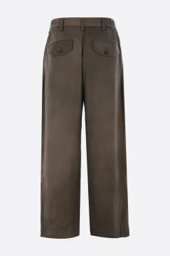 Pantaloni>ZIGGY CHEN pantalone a gamba dritta in misto seta Grigio